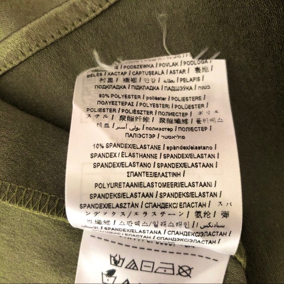 Guess Olive Green Satiny V-Neck Camisole Top - Picture 12 of 14